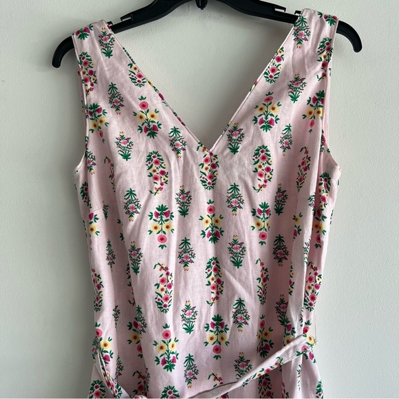 Ann Taylor Pink Floral Print Side Slit Midi Dress 22051 - Picture 4 of 8